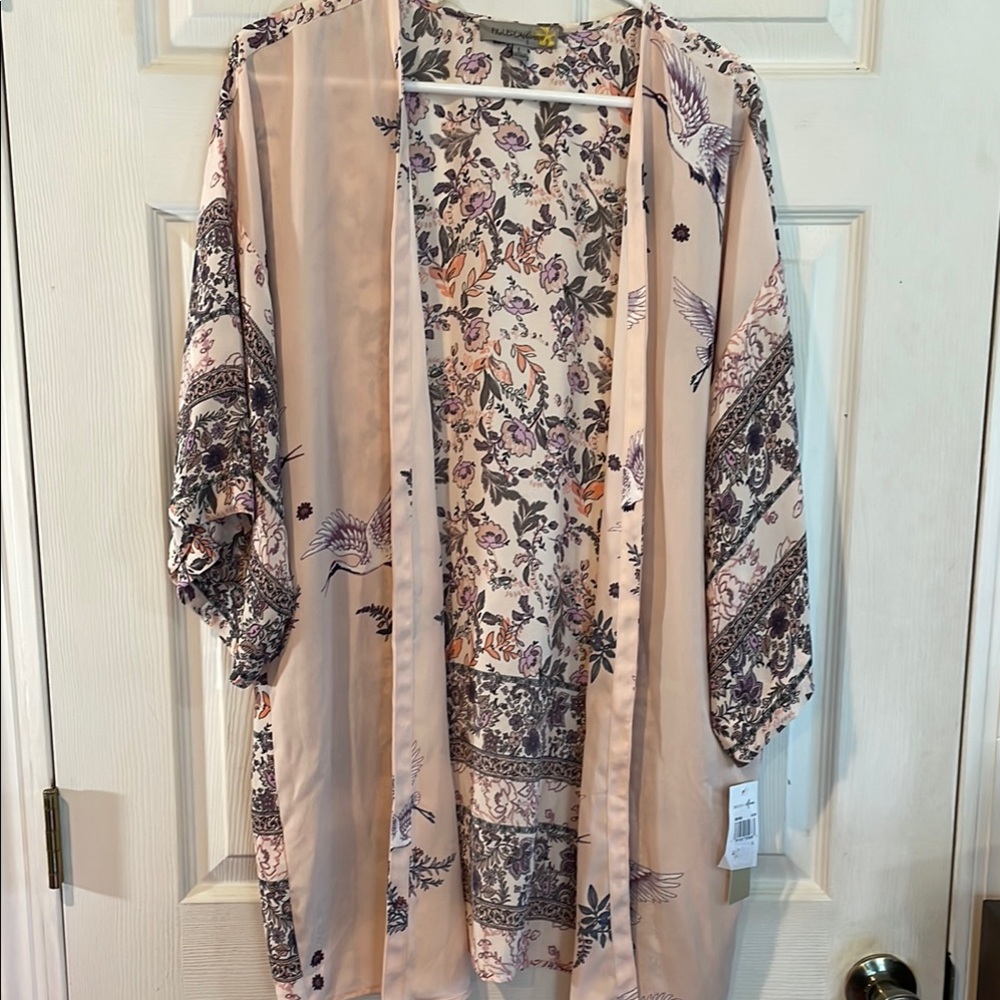 Figurroa Flower size large Floral Kimono Cardigan new with tag.